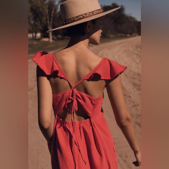 Anthropologie Pilcro Flutter Sleeve Midi Dress - Picture 2 of 16